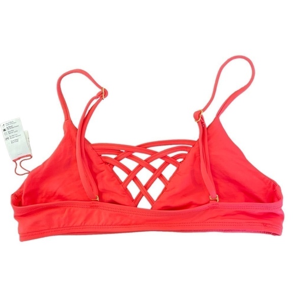 L*SPACE Jaime Bikini Top in Geranium, Size S - Picture 8 of 10